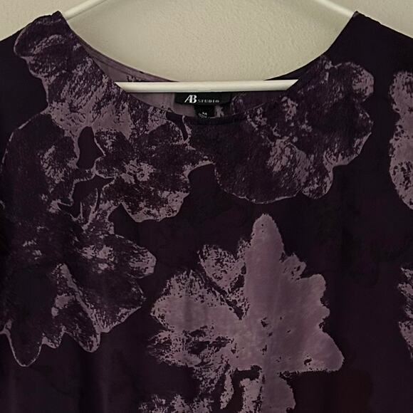 Vintage AB Studio Peplum top Floral dolman sleeves  whimsigoth fairy Y2K goth M - Picture 3 of 11